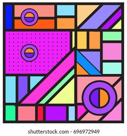 Abstract colorful geometric  background design template. Trendy and colorful pattern design for fabric background and wallpaper. 