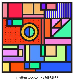 Abstract colorful geometric  background design template. Trendy and colorful pattern design for fabric background and wallpaper. 