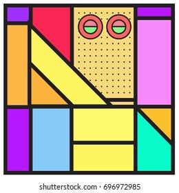 Abstract colorful geometric  background design template. Trendy and colorful pattern design for fabric background and wallpaper. 