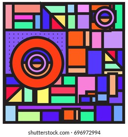 Abstract colorful geometric  background design template. Trendy and colorful pattern design for fabric background and wallpaper. 