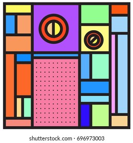 Abstract colorful geometric  background design template. Trendy and colorful pattern design for fabric background and wallpaper. 