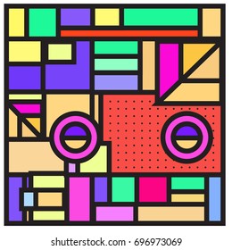 Abstract colorful geometric  background design template. Trendy and colorful pattern design for fabric background and wallpaper. 