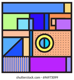Abstract colorful geometric  background design template. Trendy and colorful pattern design for fabric background and wallpaper. 