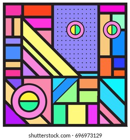 Abstract colorful geometric  background design template. Trendy and colorful pattern design for fabric background and wallpaper. 