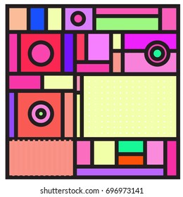Abstract colorful geometric  background design template. Trendy and colorful pattern design for fabric background and wallpaper. 