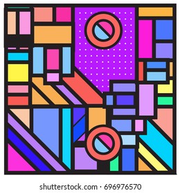 Abstract colorful geometric  background design template. Trendy and colorful pattern design for fabric background and wallpaper. 