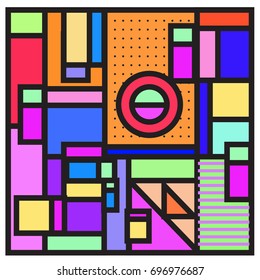Abstract colorful geometric  background design template. Trendy and colorful pattern design for fabric background and wallpaper. 