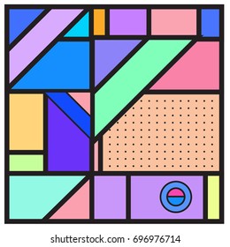 Abstract colorful geometric  background design template. Trendy and colorful pattern design for fabric background and wallpaper. 