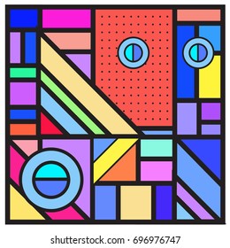 Abstract colorful geometric  background design template. Trendy and colorful pattern design for fabric background and wallpaper. 