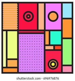 Abstract colorful geometric  background design template. Trendy and colorful pattern design for fabric background and wallpaper. 