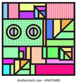 Abstract colorful geometric  background design template. Trendy and colorful pattern design for fabric background and wallpaper. 