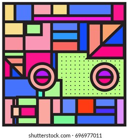 Abstract colorful geometric  background design template. Trendy and colorful pattern design for fabric background and wallpaper. 