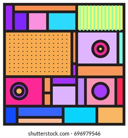 Abstract colorful geometric  background design template. Trendy and colorful pattern design for fabric background and wallpaper. 