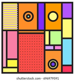 Abstract colorful geometric  background design template. Trendy and colorful pattern design for fabric background and wallpaper. 