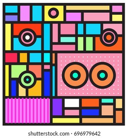 Abstract colorful geometric  background design template. Trendy and colorful pattern design for fabric background and wallpaper. 