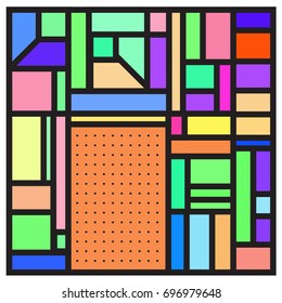 Abstract colorful geometric  background design template. Trendy and colorful pattern design for fabric background and wallpaper. 