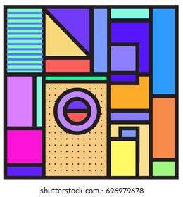 Abstract colorful geometric  background design template. Trendy and colorful pattern design for fabric background and wallpaper. 