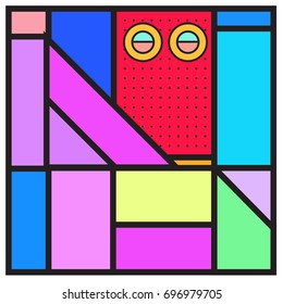 Abstract colorful geometric  background design template. Trendy and colorful pattern design for fabric background and wallpaper. 