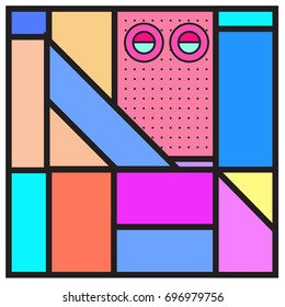 Abstract colorful geometric  background design template. Trendy and colorful pattern design for fabric background and wallpaper. 