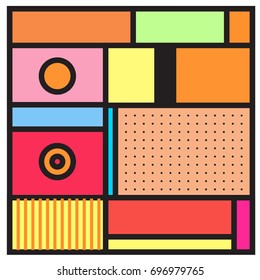 Abstract colorful geometric  background design template. Trendy and colorful pattern design for fabric background and wallpaper. 