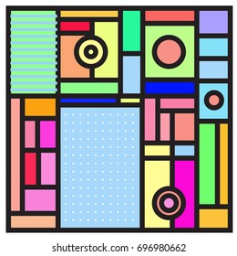 Abstract colorful geometric  background design template. Trendy and colorful pattern design for fabric background and wallpaper. 