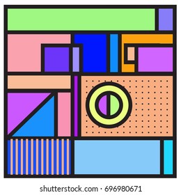Abstract colorful geometric  background design template. Trendy and colorful pattern design for fabric background and wallpaper. 