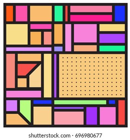 Abstract colorful geometric  background design template. Trendy and colorful pattern design for fabric background and wallpaper. 