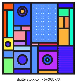 Abstract colorful geometric  background design template. Trendy and colorful pattern design for fabric background and wallpaper. 