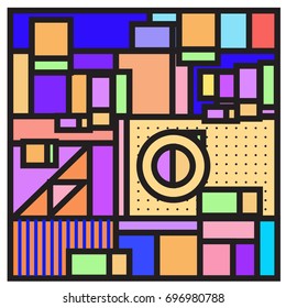 Abstract colorful geometric  background design template. Trendy and colorful pattern design for fabric background and wallpaper. 