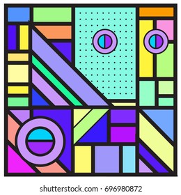 Abstract colorful geometric  background design template. Trendy and colorful pattern design for fabric background and wallpaper. 