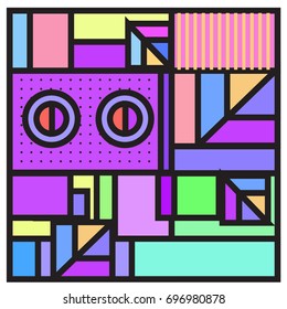 Abstract colorful geometric  background design template. Trendy and colorful pattern design for fabric background and wallpaper. 