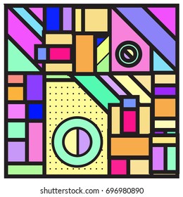 Abstract colorful geometric  background design template. Trendy and colorful pattern design for fabric background and wallpaper. 