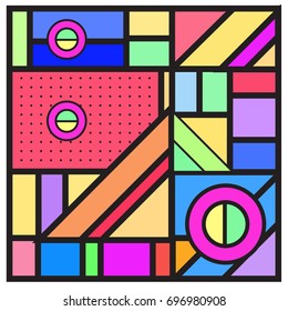 Abstract colorful geometric  background design template. Trendy and colorful pattern design for fabric background and wallpaper. 