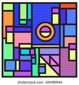 Abstract colorful geometric  background design template. Trendy and colorful pattern design for fabric background and wallpaper. 