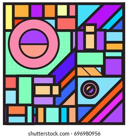 Abstract colorful geometric  background design template. Trendy and colorful pattern design for fabric background and wallpaper. 