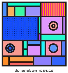 Abstract colorful geometric  background design template. Trendy and colorful pattern design for fabric background and wallpaper. 