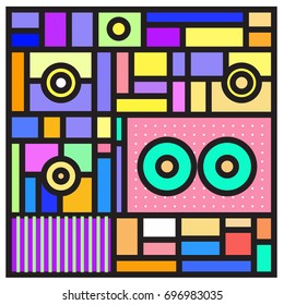 Abstract colorful geometric  background design template. Trendy and colorful pattern design for fabric background and wallpaper. 