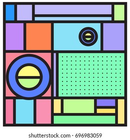 Abstract colorful geometric  background design template. Trendy and colorful pattern design for fabric background and wallpaper. 