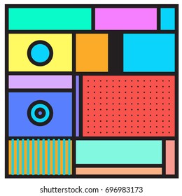 Abstract colorful geometric  background design template. Trendy and colorful pattern design for fabric background and wallpaper. 