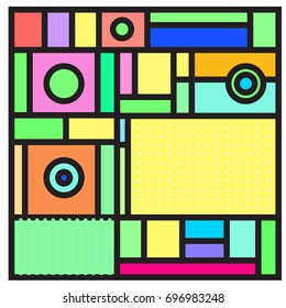 Abstract colorful geometric  background design template. Trendy and colorful pattern design for fabric background and wallpaper. 