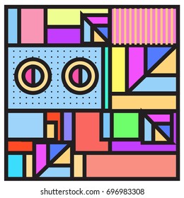 Abstract colorful geometric  background design template. Trendy and colorful pattern design for fabric background and wallpaper. 