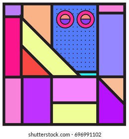 Abstract colorful geometric  background design template. Trendy and colorful pattern design for fabric background and wallpaper. 
