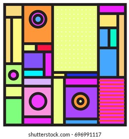 Abstract colorful geometric  background design template. Trendy and colorful pattern design for fabric background and wallpaper. 