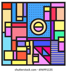 Abstract colorful geometric  background design template. Trendy and colorful pattern design for fabric background and wallpaper. 