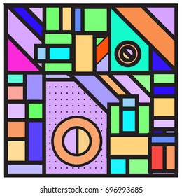 Abstract colorful geometric  background design template. Trendy and colorful pattern design for fabric background and wallpaper. 