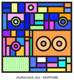 Abstract colorful geometric  background design template. Trendy and colorful pattern design for fabric background and wallpaper. 