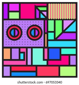 Abstract colorful geometric  background design template. Trendy and colorful pattern design for fabric background and wallpaper. 