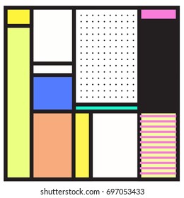Abstract colorful geometric  background design template. Trendy and colorful pattern design for fabric background and wallpaper. 
