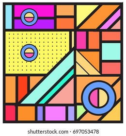 Abstract colorful geometric  background design template. Trendy and colorful pattern design for fabric background and wallpaper. 