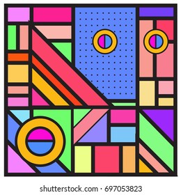 Abstract colorful geometric  background design template. Trendy and colorful pattern design for fabric background and wallpaper. 
